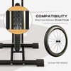SPORTNOW Vertical and Horizontal Bike Rack Bicycle, Storage Stand with Adjustable Hooks, for 24