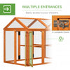 PawHut Large Chicken Run, Wooden Chicken coop, with Combinable Design - Wood Effect