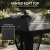 Outsunny 3 x 3 m Metal Gazebo, Garden Pavillion, DoubleÂ Roof Outdoor Canopy Shelter with Mesh Sidewalls, Black