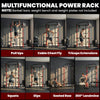 SPORTNOW Power Cage Smith Machine, Power Rack with Adjustable Cable Pulley System, Pull-Up Bar, Dip Station, Landmine