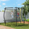 SPORTNOW 8ft Outdoor Trampoline with Enclosure Net, Spring Cover, Black