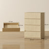 HOMCOM Chest of Drawers, 4-Drawer Storage Cabinets, Modern Dresser, Storage Drawer Unit for Bedroom