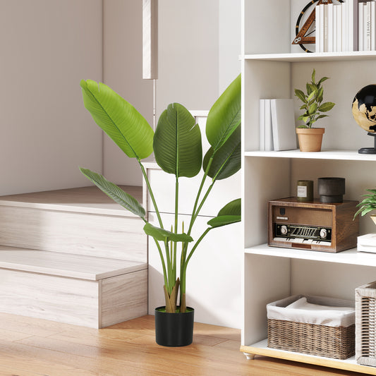 HOMCOM 109cm Artificial Bird of Paradise Plant in Green