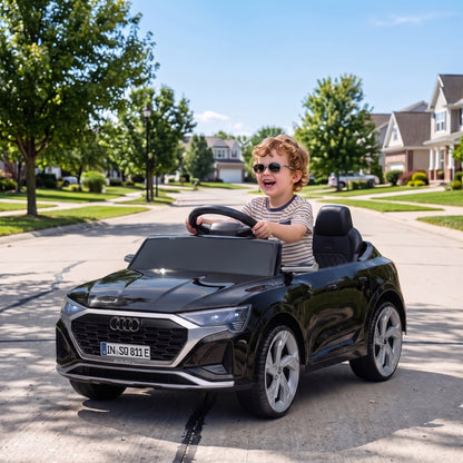 AIYAPLAY Sportback Licensed Ride on Car in Black