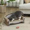 PawHut 2-in-1 Cat Scratcher with Catnip for Indoor Cats, 29.5 x 56 x 26cm, Brown