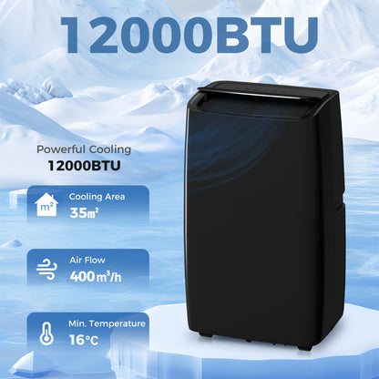 HOMCOM Portable Air Conditioner 12000 BTU in Black