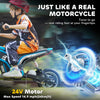 HOMCOM 24V Electric Motorbike with Twist Grip Throttle, Music, Horn, 12