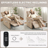 HOMCOM Corduroy Electric Massage Recliner - Brown