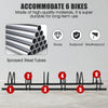 6-Bike Steel Bike Rack for Child BMX Road and Mountain Bikes-Black