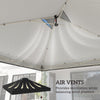 Outsunny gazebo roof replacement UV50+ Waterproof Pop Up Canopy Cover with 8 Drainage Holes 3 x 3 m Black