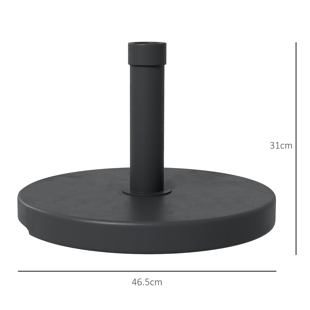 Outsunny 15kg Concrete Umbrella Parasol Base in Black