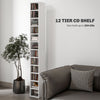 HOMCOM 204 CD Tall Narrow Media Storage Tower - White