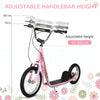 HOMCOM Kids Scooter, Teen Kick Scooter with Rubber Wheels, 16