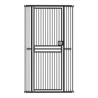 PawHut 180cm Extra Tall Cat Gate, Adjustable Pet Gate with 74-100 cm Wide, Pressure Fit, Pull-Ring Latch, Black