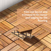 27 Pieces Acacia Wood Interlocking Patio Deck Tile with No-Tool Install