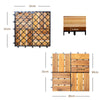 27 Pieces Acacia Wood Interlocking Patio Deck Tile with No-Tool Install