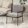 Accent Chair with Back Pillow and Wide Cushioned Seat-Grey