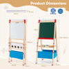 Adjustable Art Easel with Magnetic Chalkboard and Whiteboard-Colourful