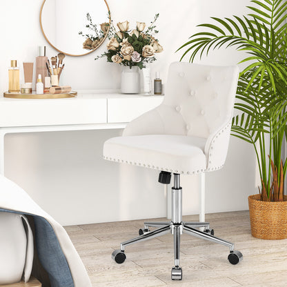 Adjustable 360° Swivel Accent Armchair-Beige