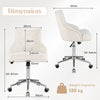 Adjustable 360° Swivel Accent Armchair-Beige