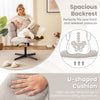 Adjustable Armless Office Chair with Imitation Lamb Fleece-Grey