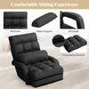 Adjustable Folding Floor Lazy Chair with Pillow-Dark Grey