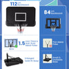 2.6-3.65 m Adjustable Portable Basketball Hoop with Shatterproof Backboard