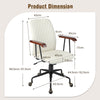 Adjustable Velvet Rocking Leisure Chair with Padded Seat-Beige