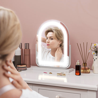HOMCOM 33 x 44.5cm LED Vanity Mirror - White