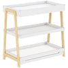 AIYAPLAY Baby Changing Table with 2 Storage Shelves, Nursery Diaper Changing Unit with Waterproof Changing Mat, White