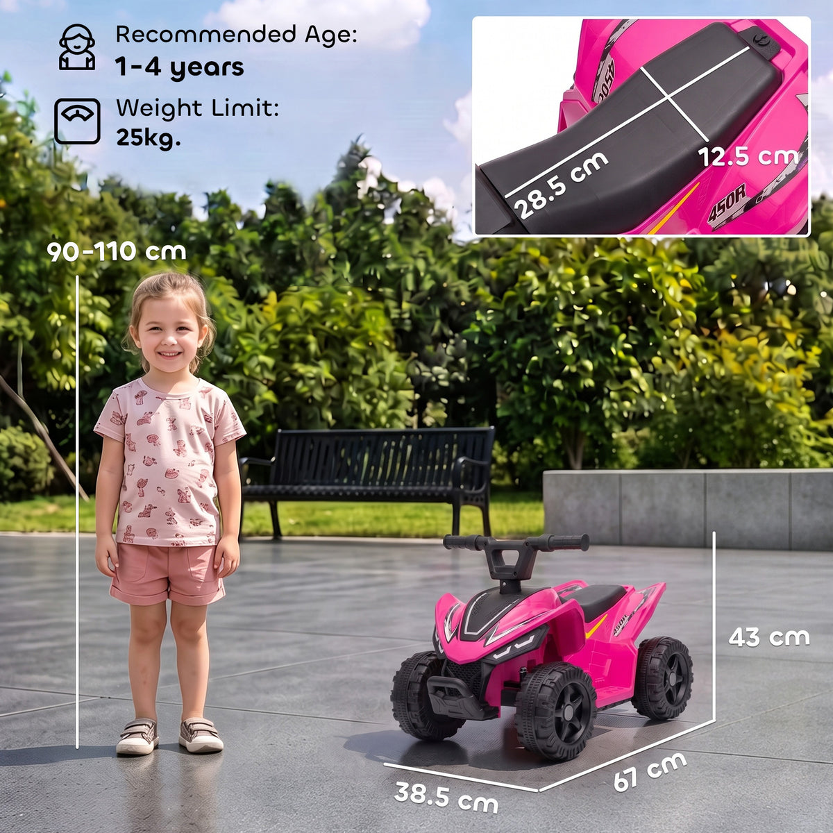AIYAPLAY 6V Battery Powered Kids ATV