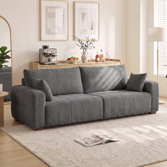 HOMCOM 3 Seater Sofa in Grey
