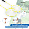 All-In-One Portable Badminton Net Set with Storage Base-Yellow