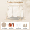 All Weather Pod Sports Tent for 2-4 People 215 x 215  cm Easy Setup Clear Bubble Tent