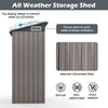All-Weather Storage Shed with Top Sloping Design-Grey