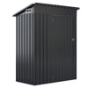 All-Weather Storage Shed with Top Sloping Design-Dark Grey