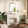 Antiqued Gold Wall Mirror with Baroque Ornate Frame L Size Gold