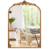 Antiqued Gold Wall Mirror with Baroque Ornate Frame L Size Gold