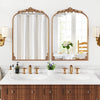 Antiqued Gold Wall Mirror with Baroque Ornate Frame L Size Gold