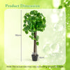 Artificial Crabapple Tree Fake Plant in Pot with Real Wood Trunk and Branches