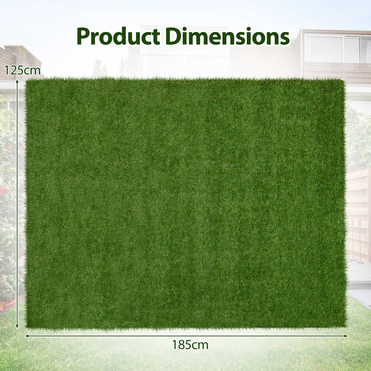 Artificial Grass Turf Dog Grass Mat Potty Training Rug with Drainage Holes-S