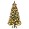 6.5 FT Artificial Xmas Tree with 909 PVC Branch Tips and 420 Warm White LED Lights