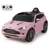 12V Kids Ride on Vehicle Aston Martin Licensed with Horn and Taillights-Pink