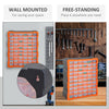 DURHAND 60 Drawers Parts Organiser Wall Mount Storage Cabinet Garage Small Nuts Bolts Tools Clear Orange