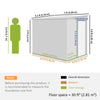 Outsunny 7 x 5ft Galvanised Metal Shed, with Sliding Door - Green