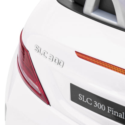 HOMCOM Benz SLC 300 Licensed 12V Kids Electric Ride On, with Music, Remote Control, LED Headlights, Horn, White