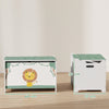 AIYAPLAY Toy Box with Lid, Safety Hinges and Groove Handles, Toy Storage organiser for Kids, Living Room, Playroom, Green