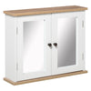 kleankin Bathroom Mirror Cabinet Wall Mounted Storage Cupboard with Double Door and Adjustable Shelf, White