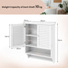 Bathroom Wall Cabinet with 2 Doors and 3-Position Adjustable Shelf-White