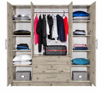 Bali D4 Hinged Door Wardrobe with Mirror 196cm (BALI-D4)